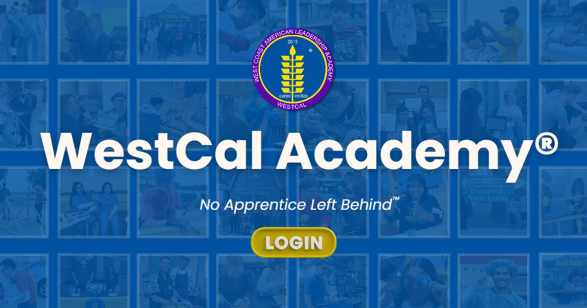 Screenshot of WestCal Academy website
